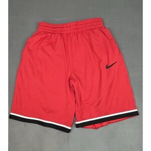 Nike Basketball Shorts Mens Large Red Baggy Loose Hoop Trunks Pocket Light